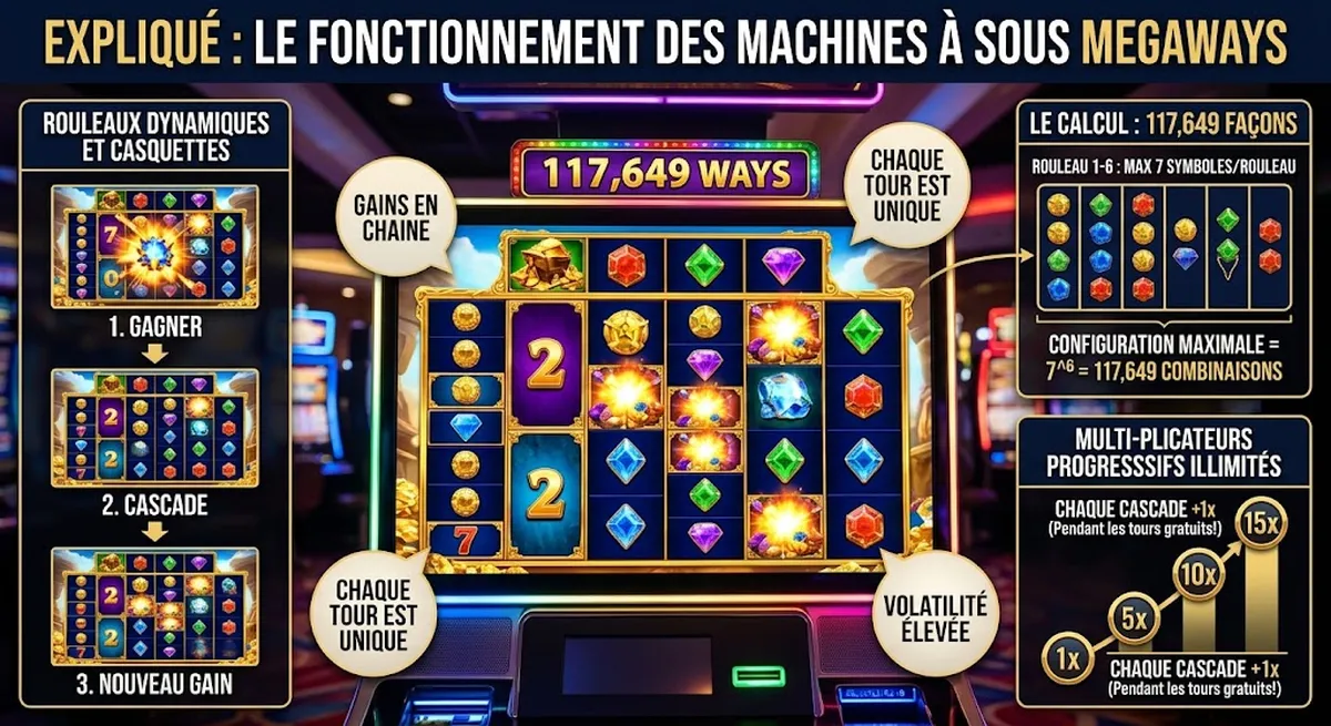 Découvrir Megaways : les mathématiques et le fonctionnement derrière les 117 649 façons de gagner
